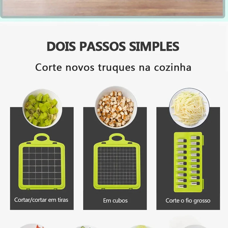 Cortador Profissional De Legumes Multifuncional - Várias Lâminas